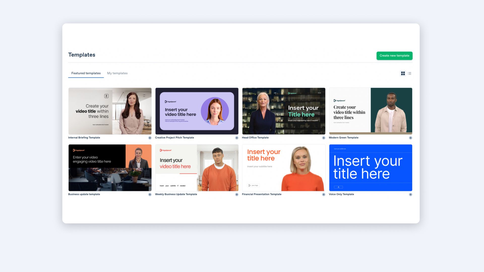 Training video templates by  Esynthesia