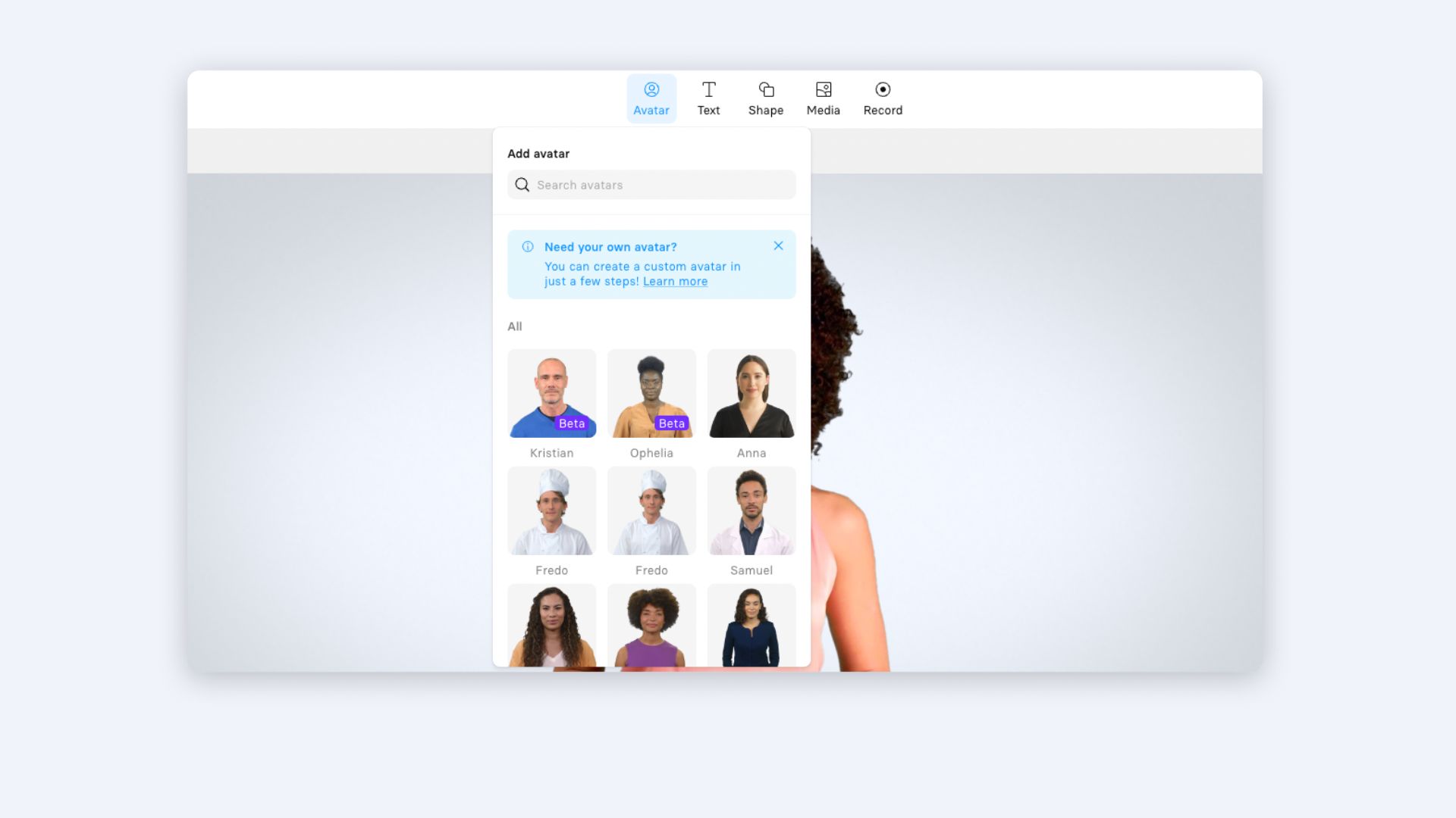 AI presenters by  Esynthesia